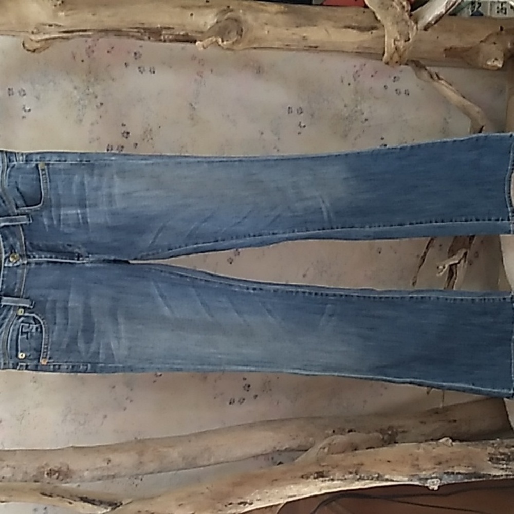 Fidelity Lotus Low Waist Boot Flare Women's Size 27/34 Blue Denim Jeans